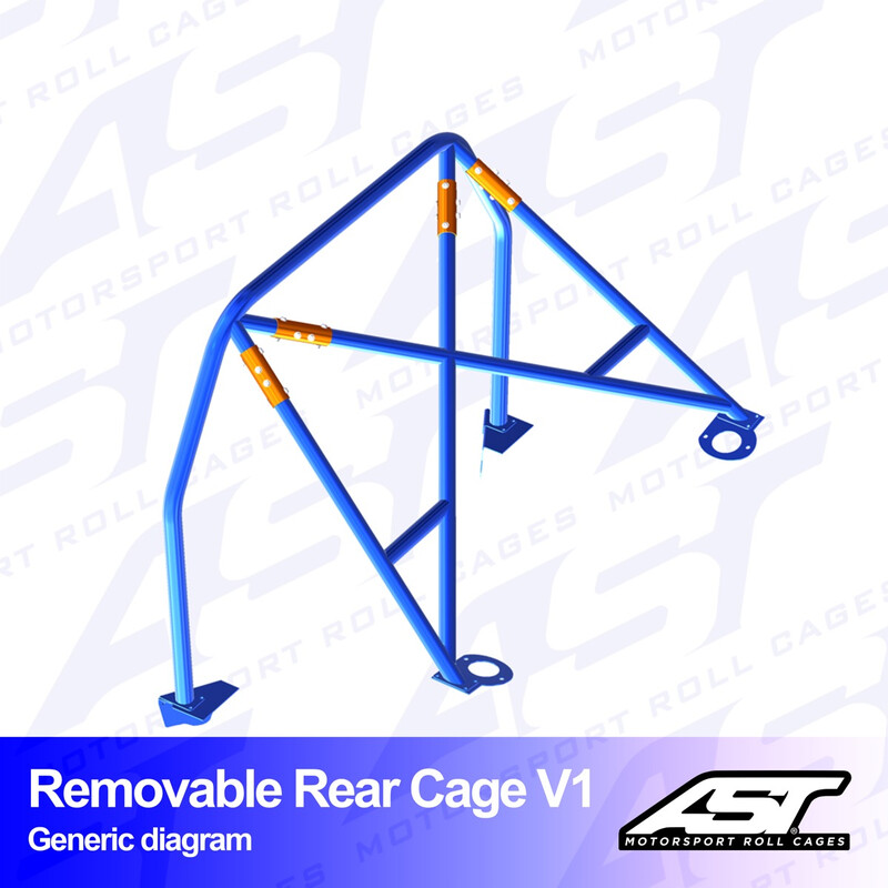 AST Rollcages V1 Demi-Arceau à Boulonner Démontable pour Subaru Impreza GC 1993-2000